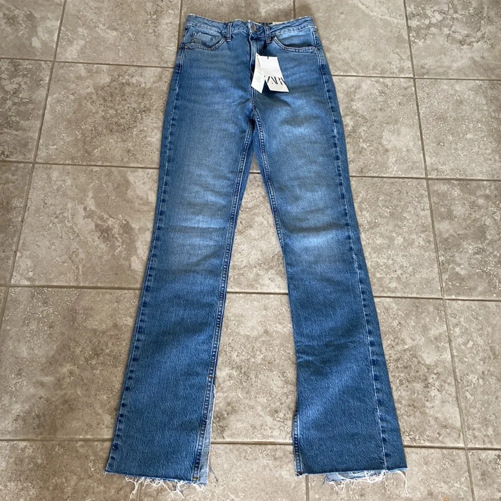 ZARA slim flare high rise full length jeans blogger insta favorite - Picture 4 of 7